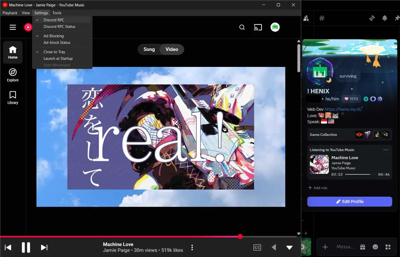 YTM Desktop screenshot